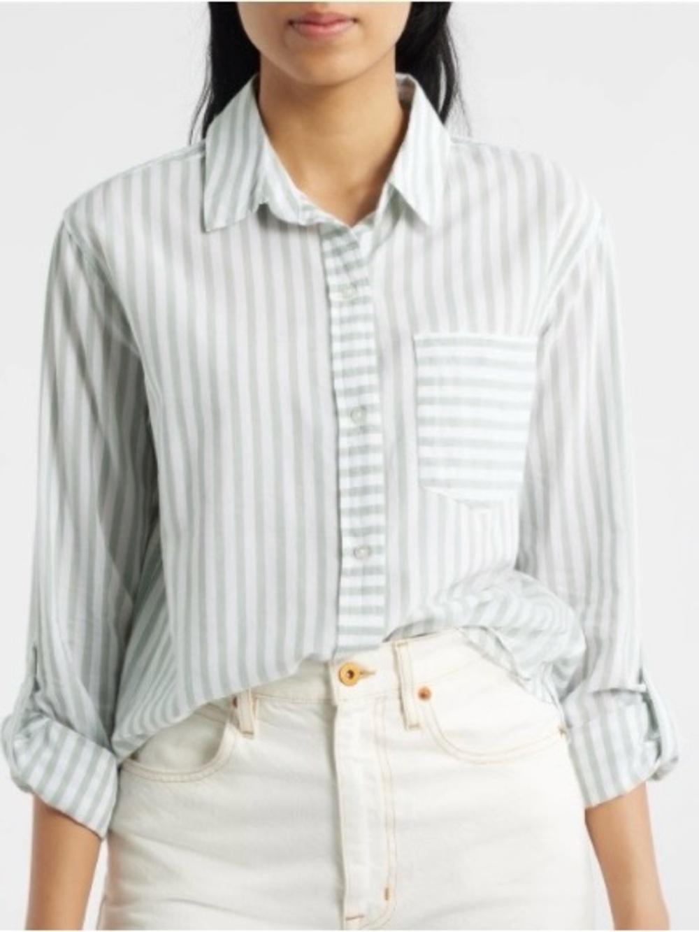 Lucky Brand Boyfriend Button-Down Long-Sleeved Shirt NWT